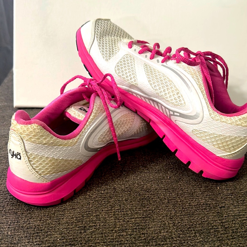 Ryka Aspire Pink and White Mesh Running Shoe size 8